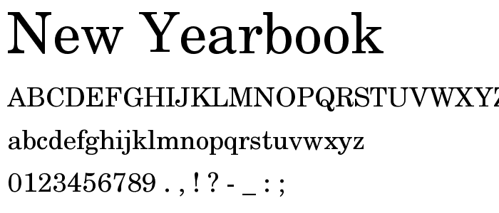 New Yearbook font